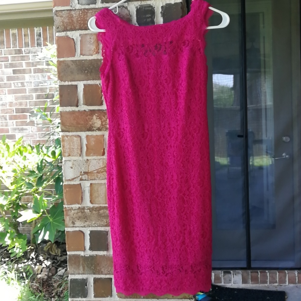 Pink lace dress